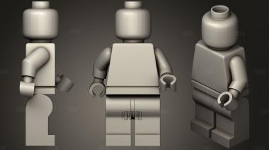 Lego Deadpool stl model for CNC